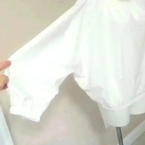 Zara Knit Cowl Collar Balloon Sleeve Oversized Top - Picture 4 of 9